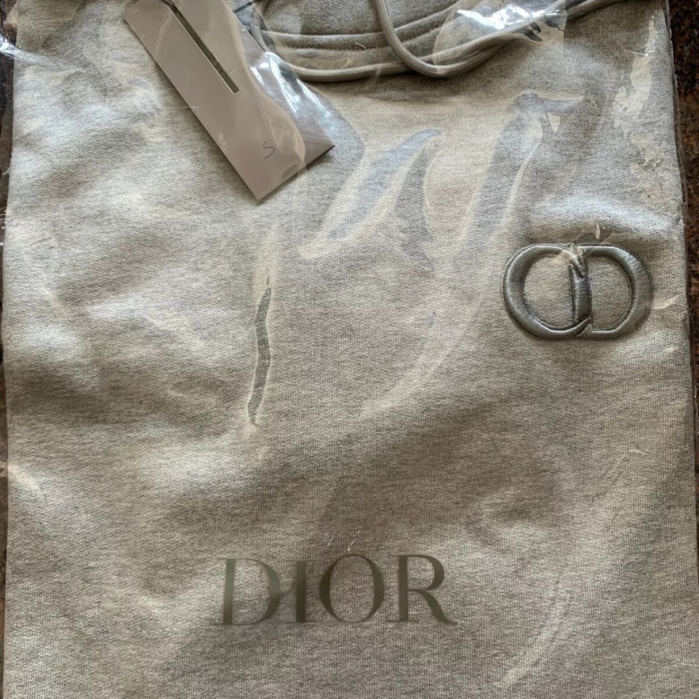 XS Gray Dior hoodie CD logo